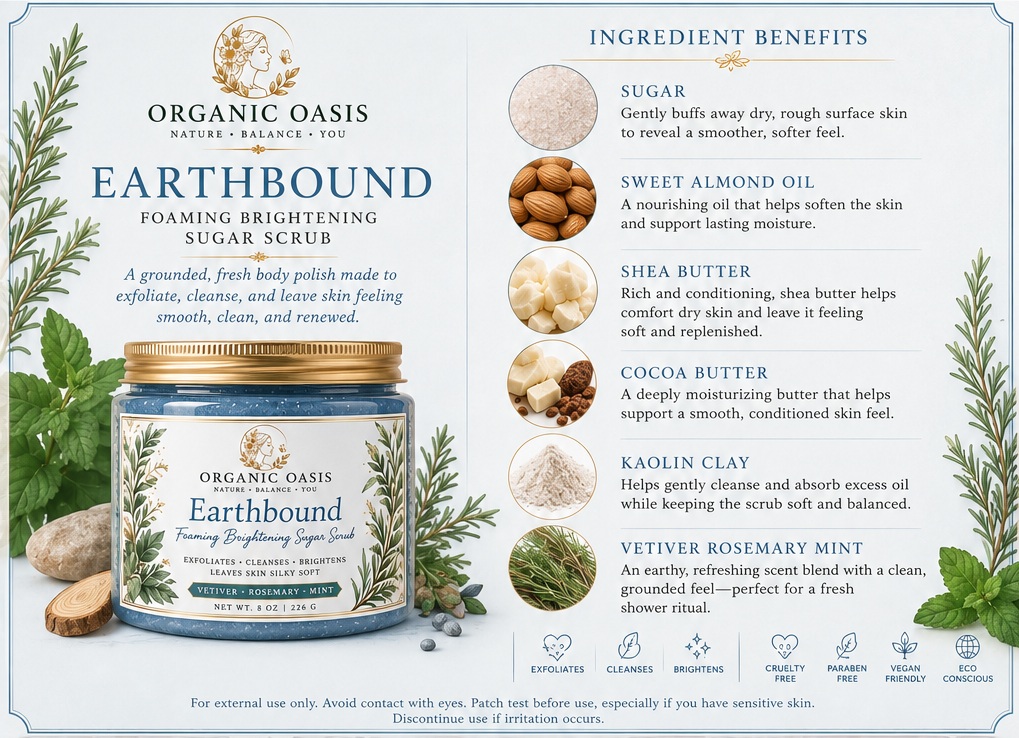 Earthbound: Foaming Brightening Sugar Scrub