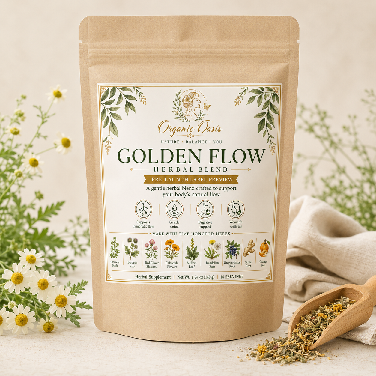 Golden Flow: Lymphatic Drainage